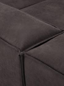 Canapé modulaire en cuir recyclé brun-gris 3 places Lennon, Cuir brun-gris, larg. 238 x prof. 119 cm
