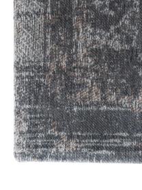 Tapis chenille Medaillon, Fil de chenille (100 % coton), Gris foncé, larg. 80 x long. 150 cm (taille XS)