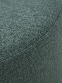 Pouf Mara, Rivestimento: poliestere Con 40.000 cic, Cornice: compensato, Tessuto verde scuro, Ø 37 x Alt. 39 cm