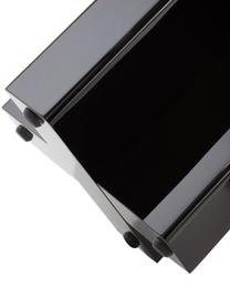 Bijzettafel Crozz in zwart, Vezelplaat met gemiddelde dichtheid (MDF), gelakt, Hout, zwart gelakt, B 50 x H 48 cm