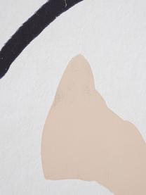 Ingelijste digitale print Xooc, Lijst: gecoat MDF, Afbeelding: canvas, Roze, wit, beige, zwart, 60 x 90 cm