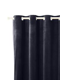 Sametové zatemňovací závěsy s kroužky Rush, 2 ks, 100 % polyester (recyklovaný), Tmavě modrá, Š 135 cm, D 260 cm