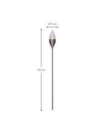 Lampada solare Olympos, Paralume: plastica, Argentato trasparente, Ø 9 x Alt. 115 cm
