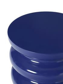 Mesa auxiliar redonda Illy, Tablero de fibras de densidad media (MDF) pintado, Azul oscuro, Ø 35 x Al 50 cm