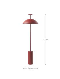 Lampa podłogowa LED z funkcją przyciemniania Geen-A, Ceglany czerwony, Ø 41 x W 132 cm