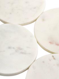 Sottobicchiere in marmo Callum in bianco 4 pz, Marmo, Bianco, Ø 10 x Alt. 1 cm
