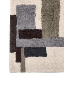 Großer Wandteppich Laerk aus Baumwolle, 100% Baumwolle, Cremeweiß, Grau, Grün, Schwarz, B 70 x H 110 cm
