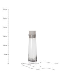 Essig- und Öl-Spender Olvigo aus Glas, 2er-Set, Verschluss: Silikon, Beige, Ø 5 x H 18 cm