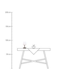 Mobilna lampa stołowa LED z funkcją przyciemniania Northern, Biały, brązowy, czarny, Ø 17 x W 30 cm