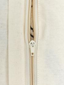 Funda de cojín Akesha, estilo boho, 100% algodón, Crudo, negro, An 45 x L 45 cm