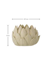 Handgefertigter Teelichthalter Yosan aus Steingut, Steingut, Hellgrün, Ø 11 x H 8 cm