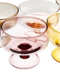 Komplet miseczek do lodów ze szkła dmuchanego Desigual, 6 elem., Szkło dmuchane, Odcienie żółtego, odcienie różowego, Ø 12 x W 8 cm, 400 ml
