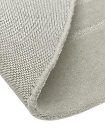 Alfombra redonda artesanal de lana Mason, Parte superior: 100% lana, Reverso: 100% algodón Las alfombra, Gris claro, Ø 150 cm (Tamaño M)