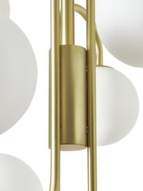 Pendelleuchte Avalee aus Glas, Baldachin: Metall, beschichtet, Weiß, Goldfarben, Ø 55 x H 100 cm