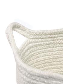 Handgefertigter Baumwoll-Aufbewahrungskorb Abeni in Weiß, 100% Baumwolle, Weiß, Ø 25 x H 30 cm