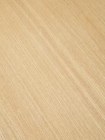 Stolik kawowy z drewnianym blatem Mica, Blat: płyta pilśniowa średniej , Stelaż: metal malowany proszkowo, Jasne drewno naturalne, czarny, Ø 82 cm