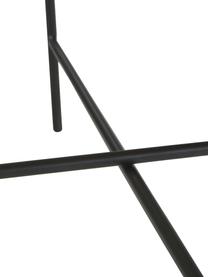 Stolik kawowy z drewnianym blatem Mica, Blat: płyta pilśniowa średniej , Stelaż: metal malowany proszkowo, Jasne drewno naturalne, czarny, Ø 82 cm