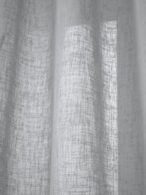 Halbtransparente Gardine Ibiza mit Tunnelsaum, 2 Stück, 100 % Polyester, Grau, B 135 x L 260 cm