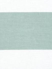 Dwustronna pościel z bawełny Lorena, Szałwiowy zielony, biały, 240 x 220 cm + 2 poduszki 80 x 80 cm