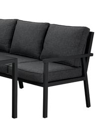 Salotto da giardino in alluminio Rana 2 pz, Struttura: alluminio verniciato a po, Rivestimento: textilene, Nero, Set in varie misure