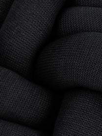 Coussin nœud Twist, Noir, Ø 30 cm