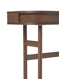 Konzolový stolek s žebrováním Front, Vzhled ořechového dřeva, Š 100 cm, V 80 cm