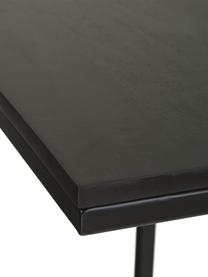 Mangoholz-Beistelltisch Celow, Tischplatte: Massives Mangoholz, lacki, Gestell: Metall, pulverbeschichtet, Schwarz, B 45 x H 62 cm