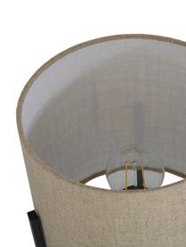 Lampada da tavolo in lino Piper, Paralume: 85% lino, 15% terylen, Base della lampada: metallo verniciato a polv, Beige, Ø 22 x Alt. 38 cm