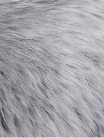 Poszewka na poduszkę ze skóry owczej Oslo, proste włosie, Jasny szary, S 40 x D 40 cm