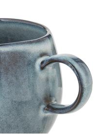 Tasse faite main Sandrine, Grès cérame, Tons bleus, Ø 10 x haut. 10 cm, 400 ml