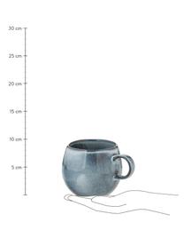 Tasse faite main Sandrine, Grès cérame, Tons bleus, Ø 10 x haut. 10 cm, 400 ml