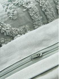 Housse de coussin en coton Bell, 100 % coton, Vert, larg. 45 x long. 45 cm