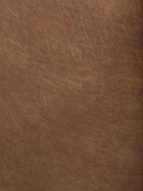 Modulare Ottomane Lennon in Braun aus recyceltem Leder, Bezug: Recyceltes Leder (70% Led, Gestell: Massives Kiefernholz, FSC, Füße: Kunststoff Die Füße befin, Leder Braun, B 269 x T 119 cm, Rückenlehne links