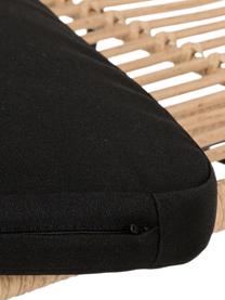 Polyrotan fauteuil Costa in lichtbruin, Zitvlak: polyethyleen-vlechtwerk, Frame: gepoedercoat metaal, Lichtbruin, B 90 x D 89 cm