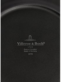 Súprava tanierov z porcelánu Rock, 2 osoby (6 dielov), Porcelán, Čierna, Súprava s rôznymi veľkosťami