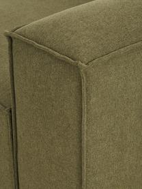Modulaire hoekbank Lennon, Bekleding: 100% polyester De slijtva, Frame: massief grenenhout, FSC-g, Poten: kunststof, Geweven stof groen, B 238 x D 180 cm, hoekdeel rechts