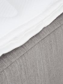 Letto boxspring senza testiera Enya, Materasso: nucleo a 5 zone di molle , Struttura: legno di pino massiccio, , Piedini: plastica, Tessuto grigio, 140 x 200 cm, grado di durezza H2