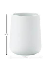 Porzellan-Zahnputzbecher Nova One, Porzellan, Weiß, Ø 8 x H 10 cm