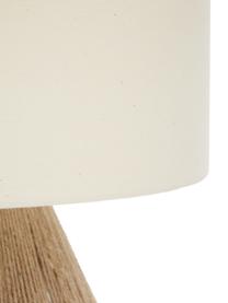 Stolní lampa z juty Cecillia, Hnědá, bílá, Ø 32 cm, V 48 cm
