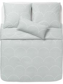 Baumwoll-Bettdeckenbezug Arcs, Webart: Renforcé Fadendichte 144 , Grün, Weiß, B 200 x L 200 cm