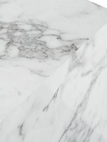 Couchtisch Lesley in Marmoroptik, Mitteldichte Holzfaserplatte (MDF), mit Melaminfolie überzogen, Weiß, marmoriert, B 90 x H 40 cm