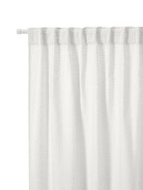 Blickdichte Bouclé-Vorhänge Bellamie mit Tunnelsaum, 2 Stück, Bouclé (85 % Polyester, 15 % Acryl), Cremeweiß, B 135 x L 260 cm