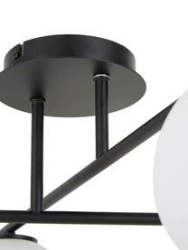 Lampa sufitowa ze szkła opalowego Atlanta, Biały, czarny, S 65 x W 30 cm