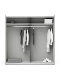 Armario modular Leon, 2 puertas correderas (200 cm), diferentes variantes, Estructura: aglomerado con certificad, Gris, Interior Basic (An 200 x Al 200 cm)