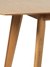 Mesa de comedor extensible en roble Cirrus, Tablero: fibras de densidad media , Patas: madera de roble barnizado, Madera barnizada, An 190-235 x F 90 cm