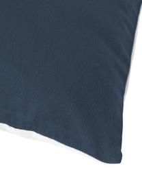 Kissenhülle Aryane aus Seide, Vorderseite: 100 % Seide, Rückseite: 100% Baumwolle, Blau, Weiß, B 45 x L 45 cm