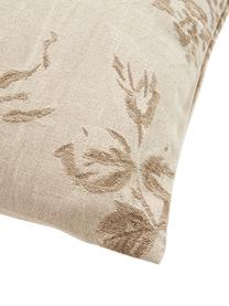 Bavlněný povlak na polštář Breight, 100% bavlna, Béžová, hnědá, Š 50 cm, D 50 cm