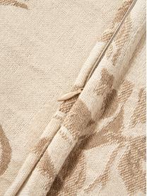 Katoenen kussenhoes Breight in ecru-bruin, 100% katoen, Beige, bruin, B 50 x L 50 cm