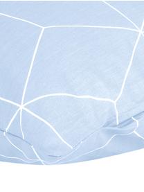 Poszewka na poduszkę z bawełny Lynn, 2 szt., Jasny niebieski, kremowobiały, S 40 x D 80 cm