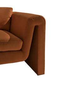 Samt-Loungesessel Mika in Braun, Bezug: 100 % Polyester, Gestell: Kiefernholz, FSC-zertifiz, Samt Braun, B 105 x T 88 cm